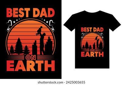 Mejor papá en la tierra padre quote.Happy padre's day t-shirt.dad t shirt vector.fatherhood regalo camiseta diseño.