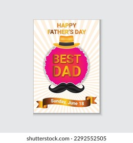 Best Dad Poster Template Vector Design