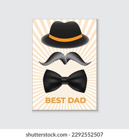 Best Dad Poster Template Vector Design