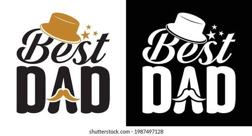 Best Dad Printable Vector Illustration