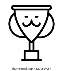 Best Dad Trophy Cup Line Icon 