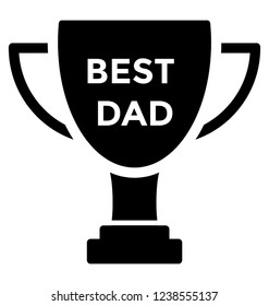 Best Dad Trophy Solid Icon, Award