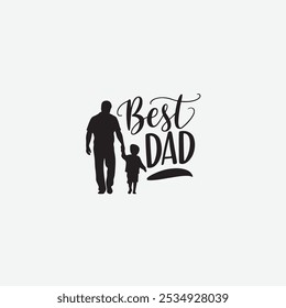 "Mejor papá" tifografía caliografía Vector feliz día de los padres especial