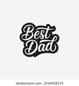 "Mejor papá" tifografía caliografía Vector feliz día de los padres especial