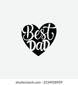 "Mejor papá" tifografía caliografía Vector feliz día de los padres especial