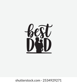 "Mejor papá" tifografía caliografía Vector feliz día de los padres especial