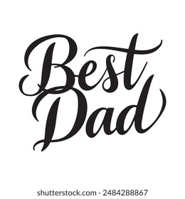 Best dad typography silhouette art