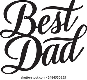 best dad typography silhouette vector art illustration