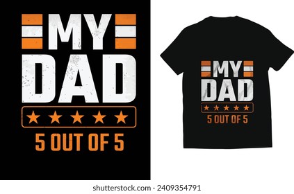 Best Dad typography T-shirt design 