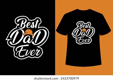 Best Dad Typography T-shirt Design