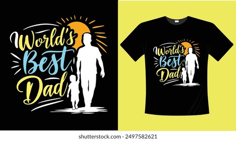 Best dad typography t-shirt design illustration 