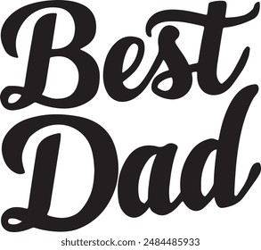 Mejor Papá Tipografía Vector Silueta ilustración arte