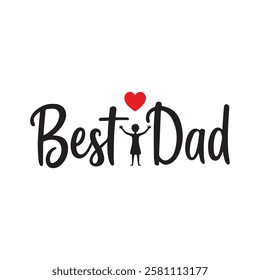 Best dad vector image illustration