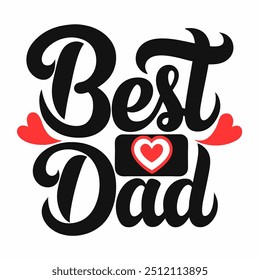 Best Dad vector typography design