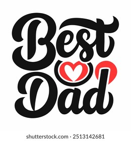 Best Dad vector typography design