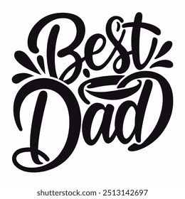 Best Dad vector typography design