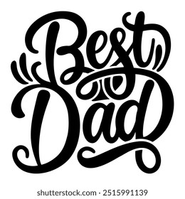 Best Dad vector typography design