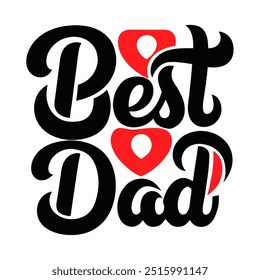 Best Dad vector typography design