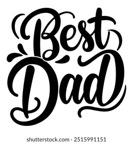 Best Dad vector typography design