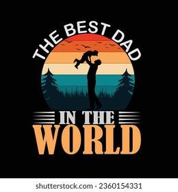 THE BEST DADillustrations with patches for t-shirts and other uses