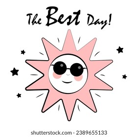 The best day ever. Sun in sunglasses