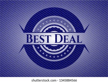 Best Deal badge with jean texture