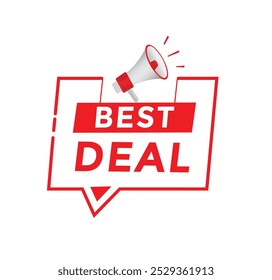 Best deal banner for announcement, badge icon. vector template modern.