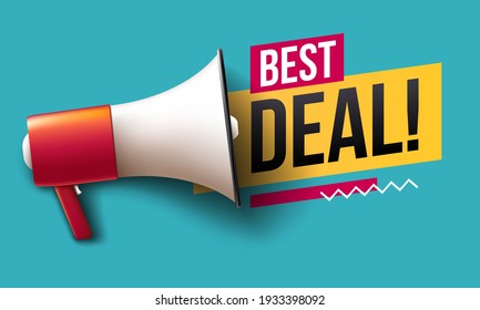 "Best Deal" banner with megaphone