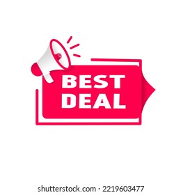 Best deal banner, sign. Flat style design. Vector illustration.