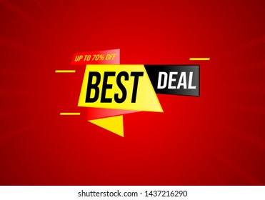 Best deal banner, special offer. Sales banner for digital and print. Eps10.