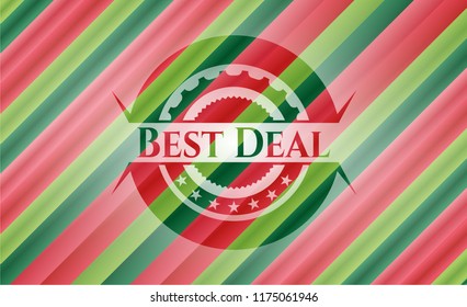 Best Deal christmas colors style emblem.