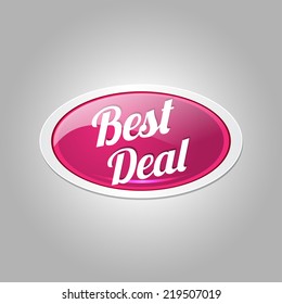 Best Deal Glossy Shiny Elliptical Vector Button Icon Set