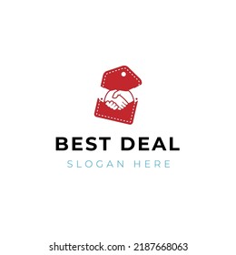 Best Deal Logo Design Template. Best Deal Sign Isolated On The Hang Tag.