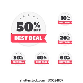 Best Deal % Off Labels