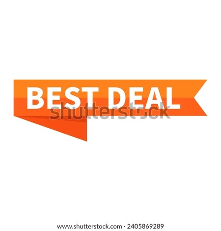 Best Deal In Orange Ribbon Rectangle Shape For Sale Promotion Business Marketing Social Media Information
