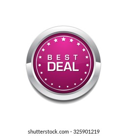 Best Deal Pink Vector Button Icon