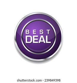 Best Deal Purple Circular Vector Button
