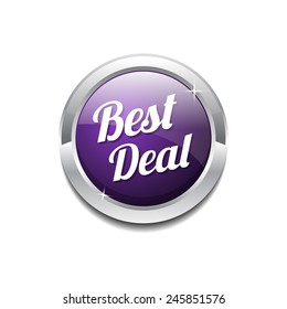 Best Deal Purple Circular Vector Button