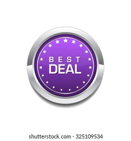 Best Deal Purple Circular Vector Button