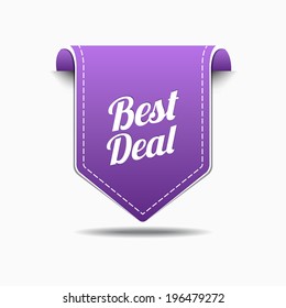 Best Deal Purple Label Icon Vector Design