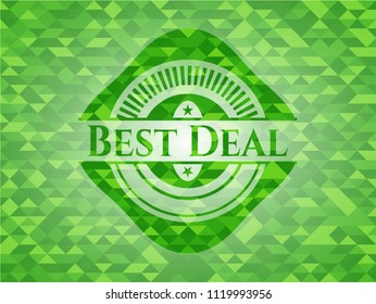 Best Deal realistic green mosaic emblem