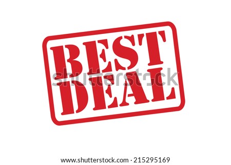 BEST DEAL Red Rubber Stamp vector over a white background.