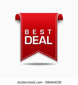 Best Deal Red Vector Icon Design