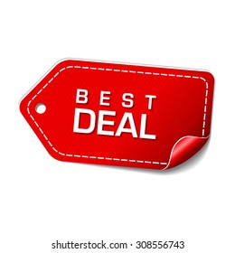 Best Deal Red Vector Icon Design