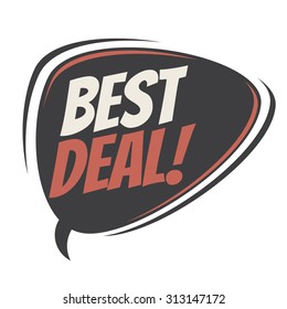 best deal retro speech bubble