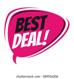 best deal retro speech bubble