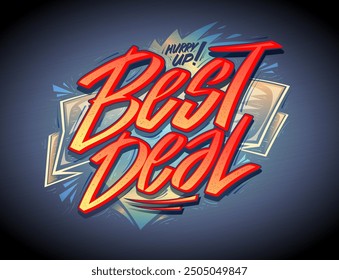 Best deal sale poster or banner vector template