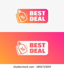 Best Deal Shopping Vector Label Set