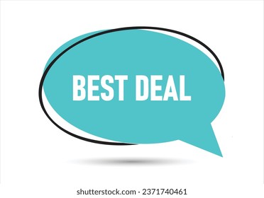 Best deal speech bubble text. Hi There on bright color for Sticker, Banner and Poster. vector illustration.