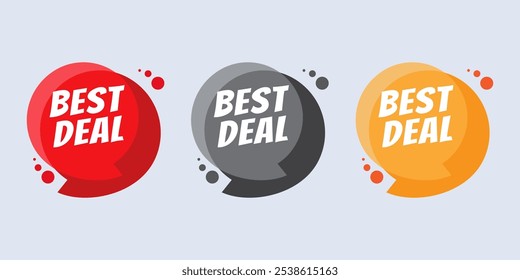 Best deal sticker, sign, icon and label isolated on white background